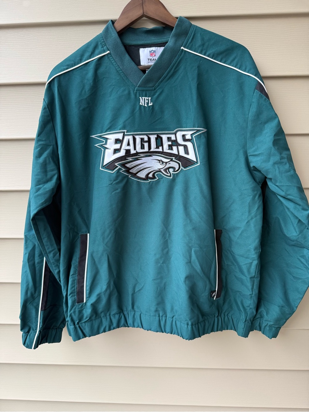 Philadelphia Eagles NFL Team Apparel Pullover Windbreaker Men’s M Green